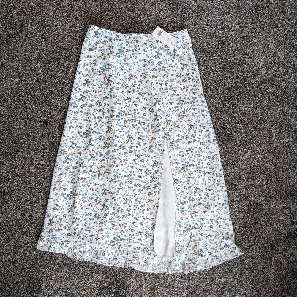 NWT Abercrombie Midi Skirt Floral S - Picture 3 of 7